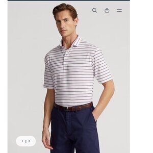 Ralph Lauren Men's Classic Fit Striped Jersey Polo Shirt Sz  XXL NWT